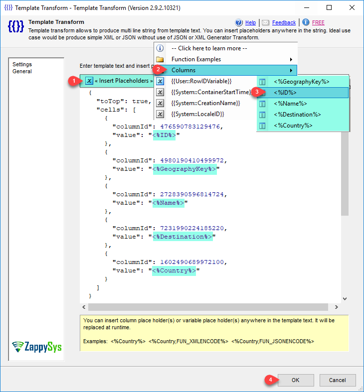 SSIS Template Transform - Configure